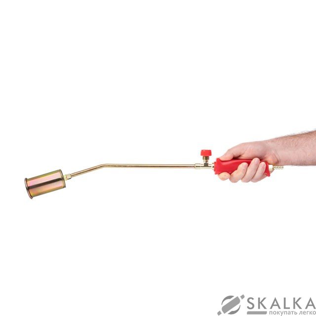 На фото Горелка газовая Intertool с регулятором 595мм, сопло 110мм, D45мм (GB-0040)