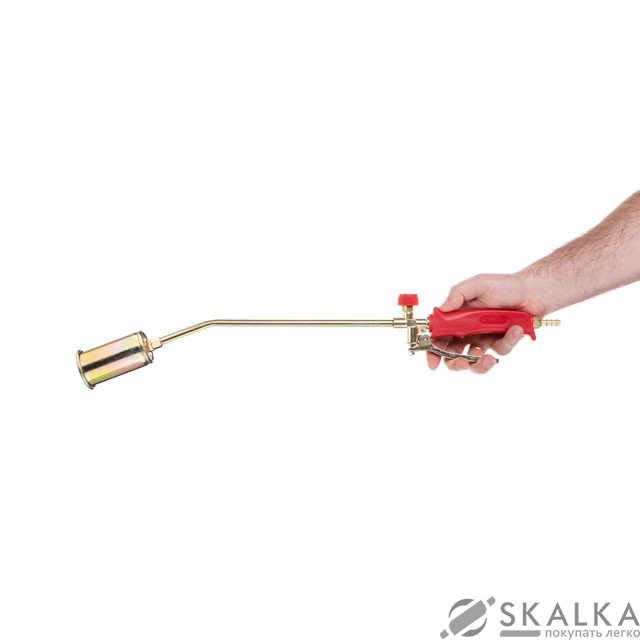 На фото Горелка газовая Intertool с регулятором и клапаном 595мм, сопло 110мм, D45мм (GB-0044)