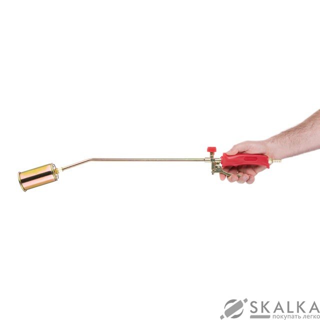 На фото Горелка газовая Intertool с регулятором и клапаном 705мм, сопло 115мм, D50мм (GB-0045)