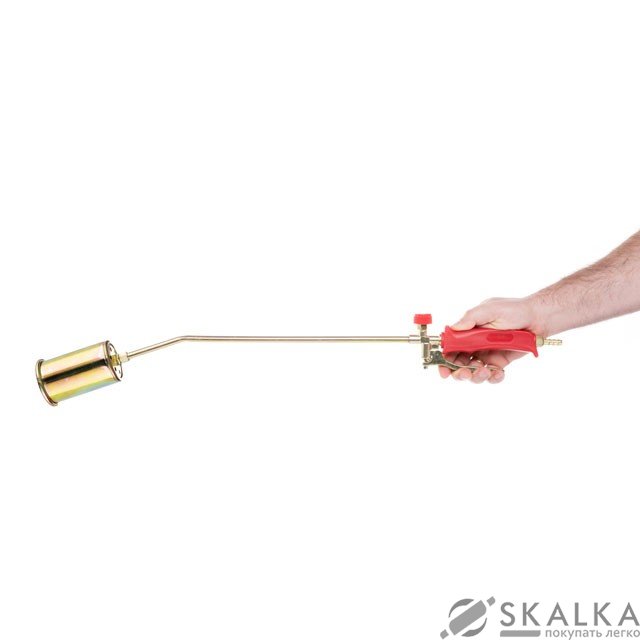 На фото Горелка газовая Intertool с регулятором и клапаном 715мм, сопло 125мм, D60мм (GB-0046)