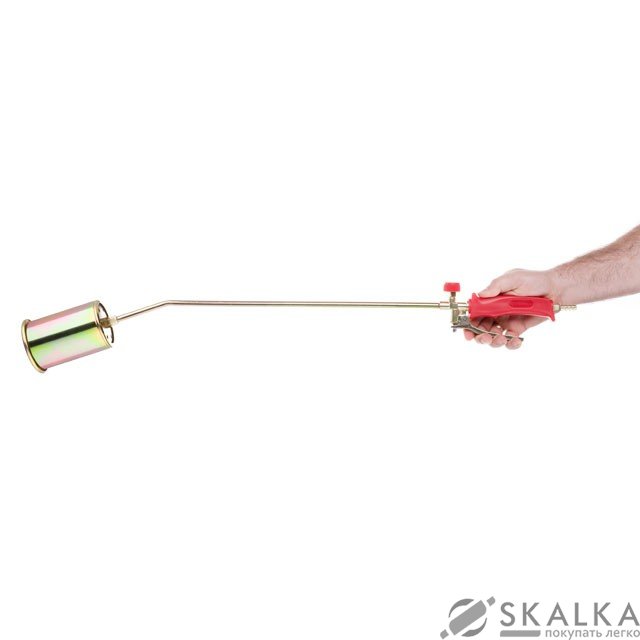 На фото Горелка газовая Intertool с регулятором и клапаном 830мм, сопло 138мм, D76мм (GB-0047)