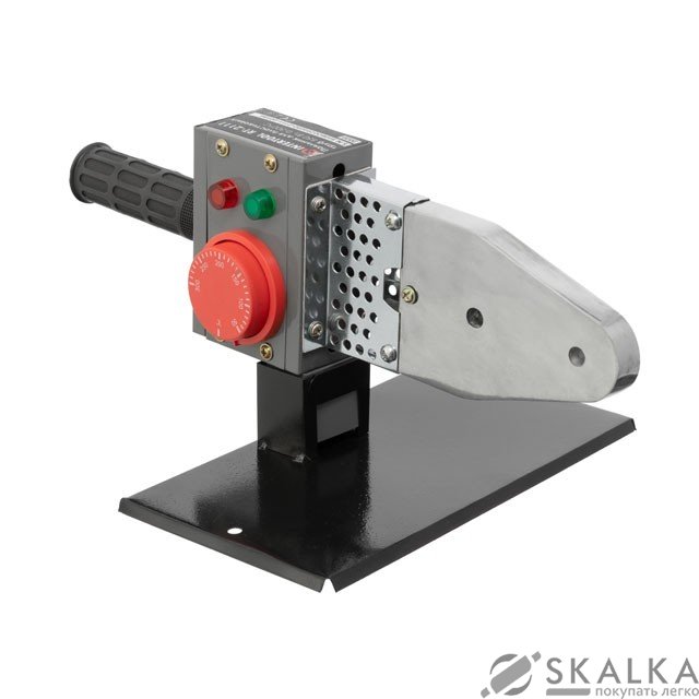 На фото Паяльник для пластиковых труб Intertool 850 Вт 0-300°C насадки 20, 25, 32, 40, 50, 63 мм (RT-2111)