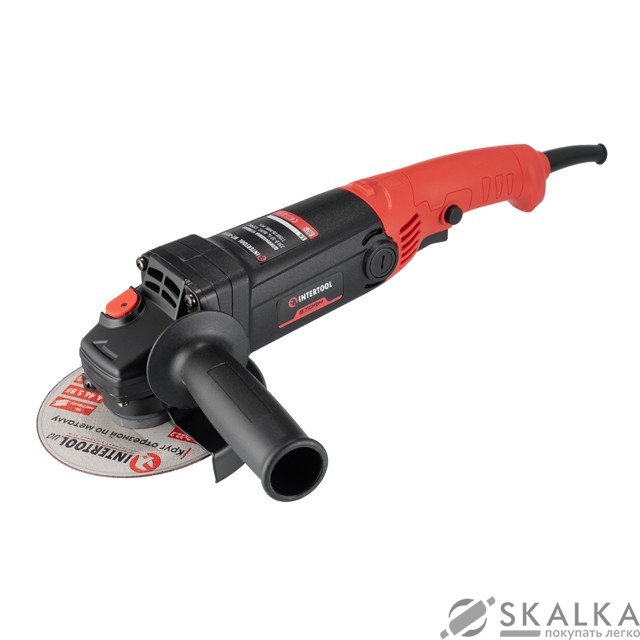 На фото Шлифмашина угловая Intertool 860 Вт, диаметр круга 125 мм, 11000 об/мин (WT-0231)