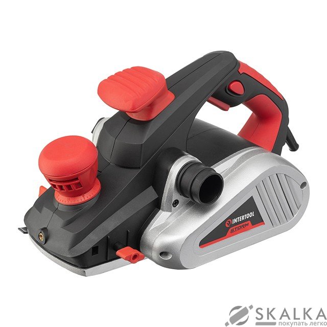 На фото Рубанок электрический Intertool 1300Вт, 16000 об/мин, нож 110 мм, 0-3.5 мм (WT-0711)