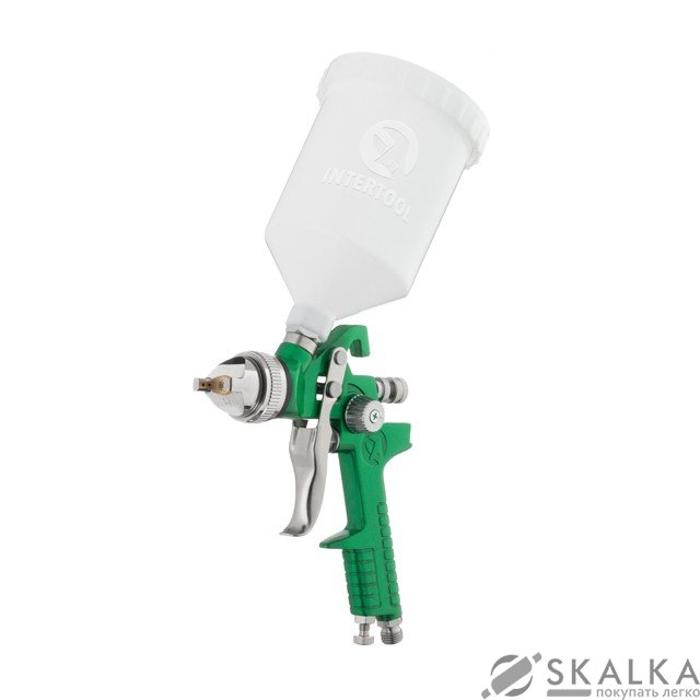 Краскопульт пневматический Intertool HVLP 1.7мм 600мл, 3бар (PT-0119) На фото Краскопульт пневматический Intertool HVLP 1.7мм 600мл, 3бар (PT-0119)