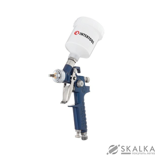 На фото Краскопульт пневматический Intertool HVLP MINI 1.0мм 125мл, 3бар (PT-0121)