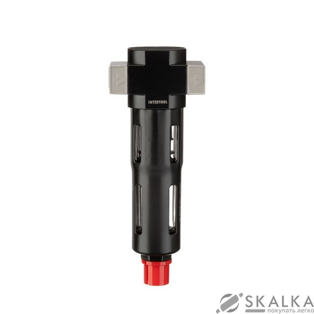 Фильтр для очистки воздуха Intertool 1/4", 5мкм, 950 л/мин, металл, профессиональный (PT-1416) На фото Фильтр для очистки воздуха Intertool 1/4", 5мкм, 950 л/мин, металл, профессиональный (PT-1416)