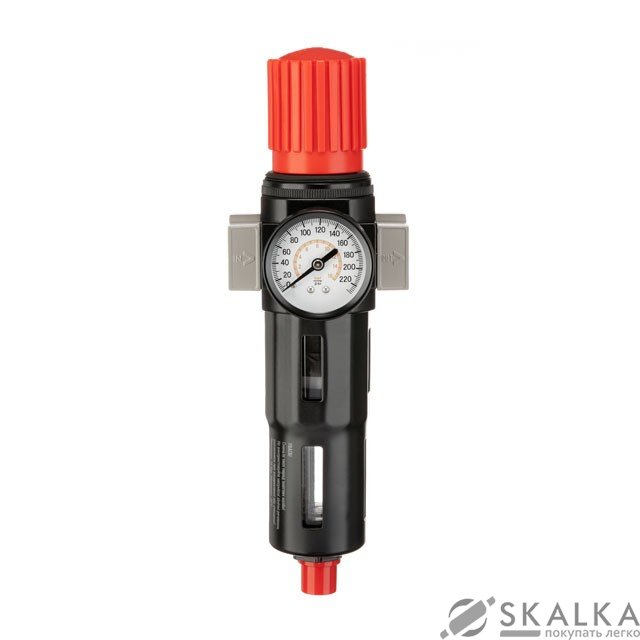 На фото Фильтр для очистки воздуха с редуктором Intertool 3/4", 5мкм, 2600 л/мин, металл (PT-1417)