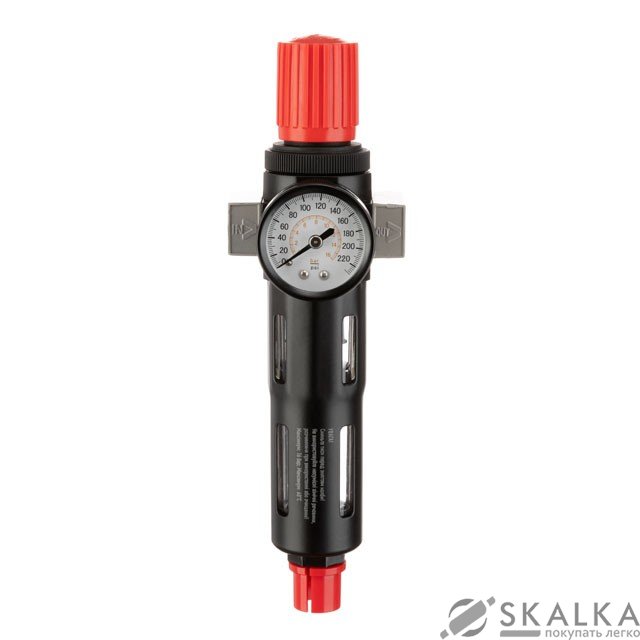На фото Фильтр для очистки воздуха с редуктором Intertool 1/4", 5мкм, 1200 л/мин, металл (PT-1419)
