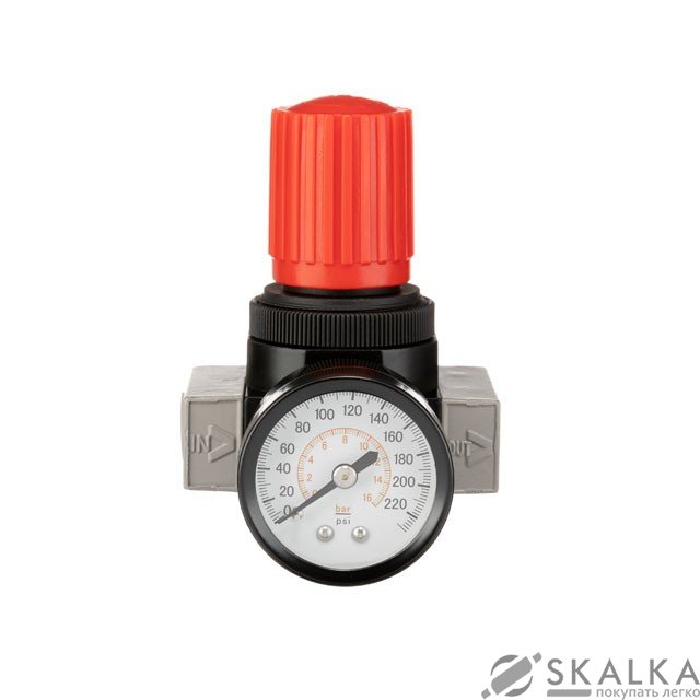 Регулятор давления Intertool 1/4", 1-16 бар, 1600 л/мин, профессиональный (PT-1429) На фото Регулятор давления Intertool 1/4", 1-16 бар, 1600 л/мин, профессиональный (PT-1429)