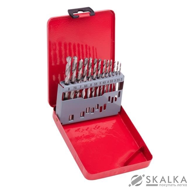 Набор сверл по металлу Intertool HSS 13шт (2.0-8.0), полированная сталь (SD-0114) На фото Набор сверл по металлу Intertool HSS 13шт (2.0-8.0), полированная сталь (SD-0114)