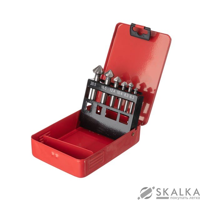 Набор зенкеров Intertool 6.3-20.5 мм 6 шт (SD-5006) На фото Набор зенкеров Intertool 6.3-20.5 мм 6 шт (SD-5006)