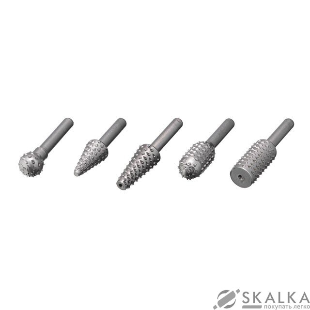 На фото Набор шарошек по дереву Intertool 5 шт (BT-0030)