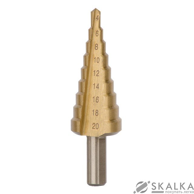 На фото Сверло ступенчатое по металлу Intertool 4-20 мм (SD-5820)