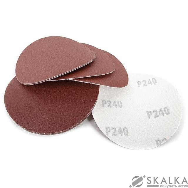 На фото Круг наждачный самоклеющийся Intertool 125мм, бумага класс С, 120 г/м2, К240, уп. 10ед (BT-0524)