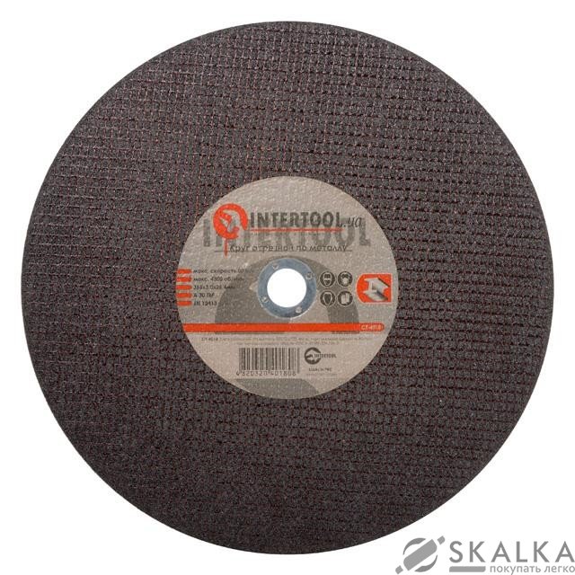 На фото Круг отрезной по металлу Intertool 355*3.0*25.4мм (CT-4018)