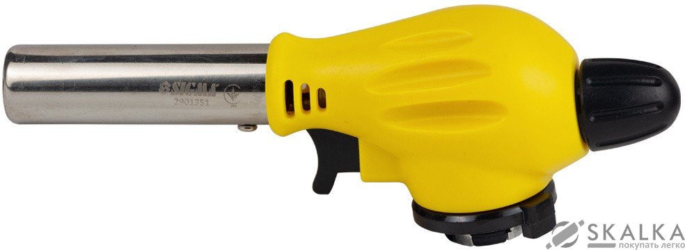 На фото Горелка газовая турбо 360° с керамическим соплом и пьезоподжигом D22мм 182мм Sigma (2901351)