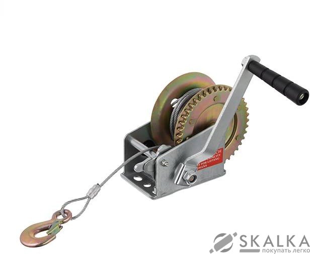 Лебедка рычажная Intertool барабанная стальной трос 450кг (GT1454) На фото Лебедка рычажная Intertool барабанная стальной трос 450кг (GT1454)