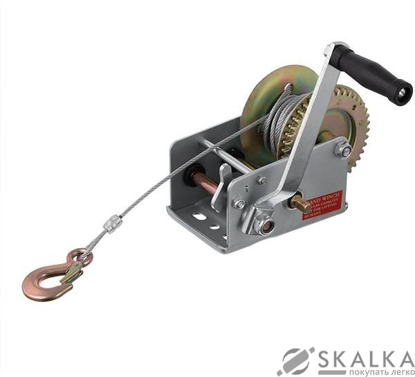 Лебедка рычажная Intertool барабанная стальной трос 900кг (GT1455) На фото Лебедка рычажная Intertool барабанная стальной трос 900кг (GT1455)