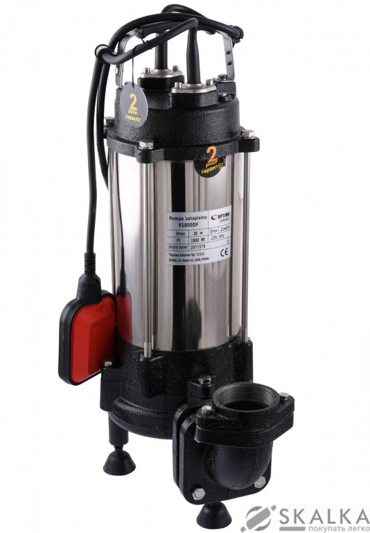 На фото Насос фекальный с режущим механизмом Optima V1800 DF 1.8 кВт