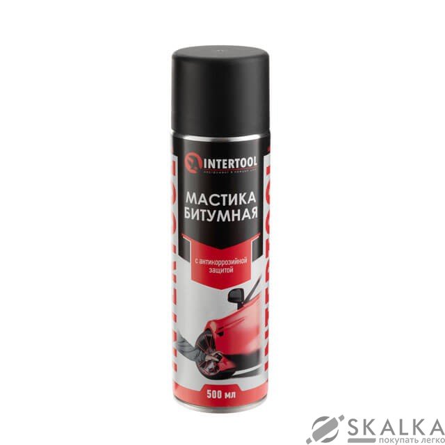 Мастика битумная, аэрозоль 500 мл Intertool (FS-6850) На фото Мастика битумная, аэрозоль 500 мл Intertool (FS-6850)