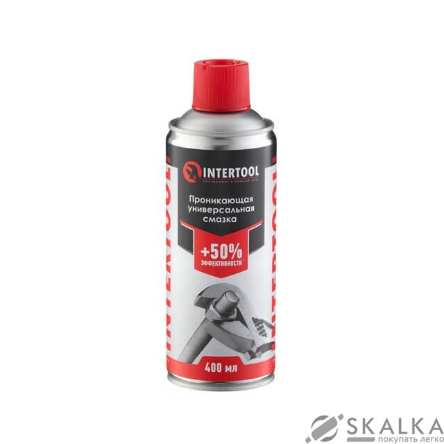 На фото Смазка проникающая универсальная, аэрозоль 400 мл Intertool (FS-4040)