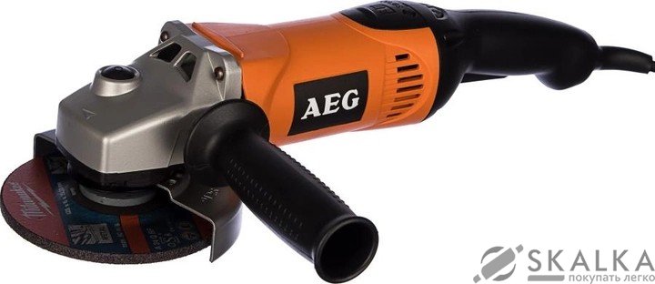 На фото Болгарка AEG 1520 Вт, 125 мм, 2600-11000 об/мин в кейсе (WS15-125SXE)