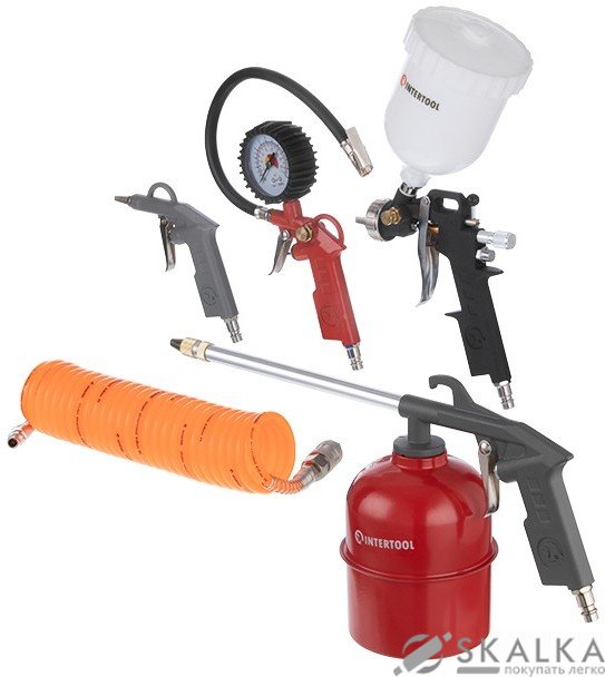На фото Набор покрасочный пневматический Intertool 5шт (PT-1501)