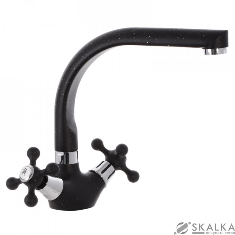 На фото Смеситель для кухни MIXXUS COLOR 273 черный (MI2763)