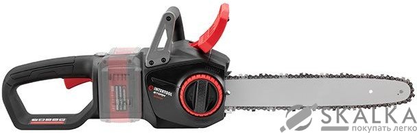 На фото Пила аккумуляторная с бесщеточным двигателем Intertool 40 В (2х20В) шина 35см без ЗУ и АКБ (WT-9211)