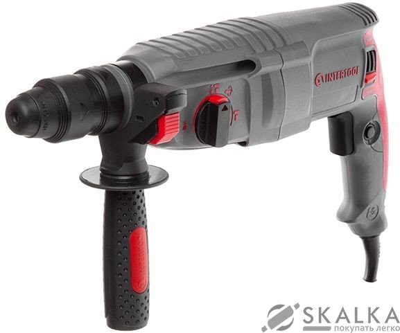 На фото Перфоратор Intertool 850 Вт, 3.2 Дж, 0-900 об/мин, 0-4400 уд/мин, 3 режима, съемный патрон (DT-0184)