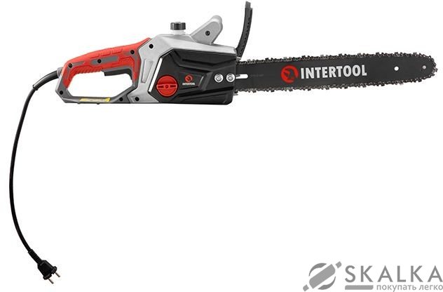 На фото Пила цепная электрическая Intertool 1600 Вт, шина 40 см, боковой двигатель (DT-2200)