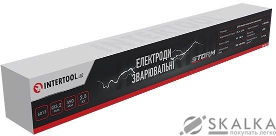 На фото Электроды сварочные Intertool 6013, 3.2 мм, 2.5 кг, STORM (EW-2532)