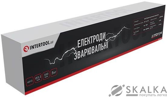 На фото Электроды сварочные Intertool 6013, 3.2 мм, 5 кг, STORM (EW-5032)