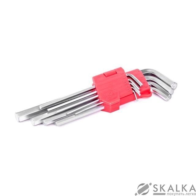 Набор Г-образных шестигранных удлиненных ключей Intertool 9шт 1.5-10мм, CrV, 55 HRC (HT-0602) На фото Набор Г-образных шестигранных удлиненных ключей Intertool 9шт 1.5-10мм, CrV, 55 HRC (HT-0602)