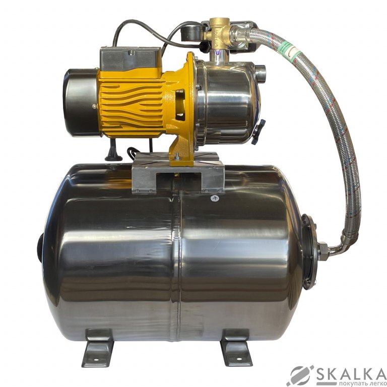 На фото Насосная станция Optima JET100S-PL-50INOX 1,1кВт нержавейка на ГРЕБЁНКЕ