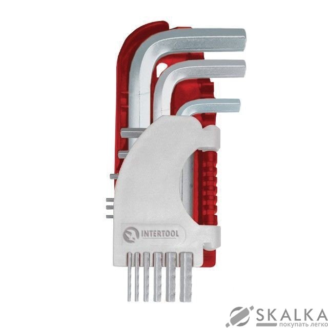 Набор Г-образных шестигранных ключей Intertool 9шт 1.5-10мм, S2, PROF (HT-1803) На фото Набор Г-образных шестигранных ключей Intertool 9шт 1.5-10мм, S2, PROF (HT-1803)
