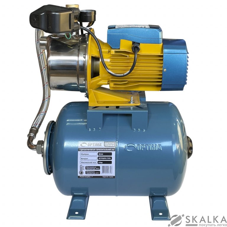На фото Насосная станция Optima JET150S PRIME-24 бак OPTIMA 1,3кВт на ГРЕБЁНКЕ