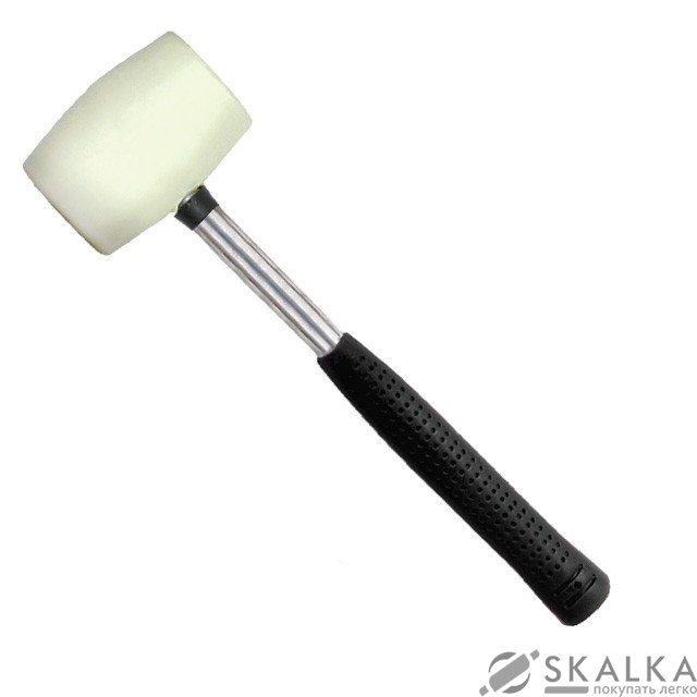 Киянка резиновая Intertool 450г 65мм белая резина, металлическая ручка (HT-0227) На фото Киянка резиновая Intertool 450г 65мм белая резина, металлическая ручка (HT-0227)