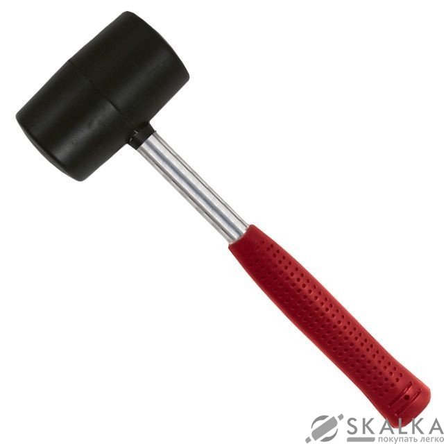 На фото Киянка резиновая Intertool 680г 75мм, черная резина, металлическая ручка (HT-0232)