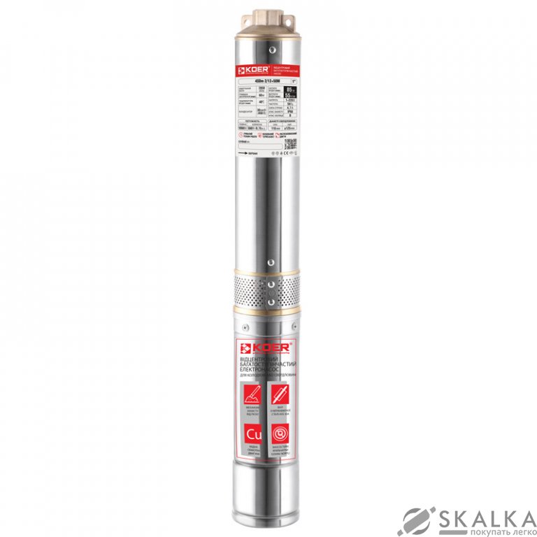 Насос скважинный центробный + пульт KOER 4SDM 2/12+50M (KP2635) На фото Насос скважинный центробный + пульт KOER 4SDM 2/12+50M (KP2635)