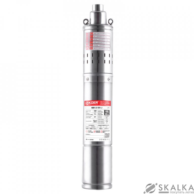 На фото Насос скважинный шнековый KOER 4QGD 1.5-120-1.1 (KP2650)