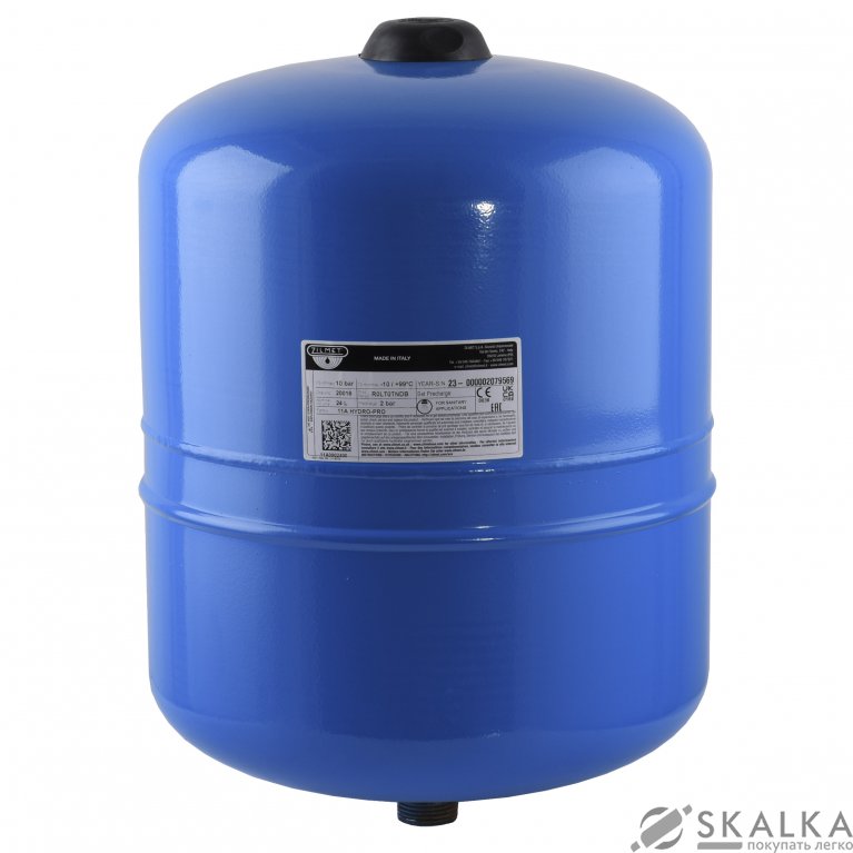 На фото Гидроаккумулятор c фиксированной мембраной 24л ZILMET HYDRO-pro 10bar вертикальний ( 11A0002400 )