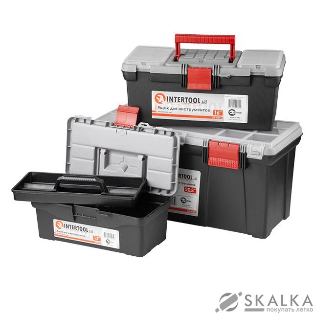 Комплект ящиков Intertool для инструментов 3шт (BX-0003) На фото Комплект ящиков Intertool для инструментов 3шт (BX-0003)