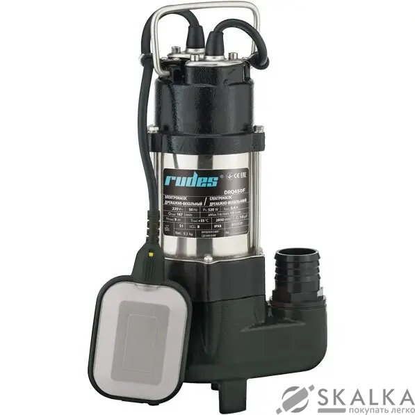 На фото Дренажно-фекальный насос DRQ370F Rudes