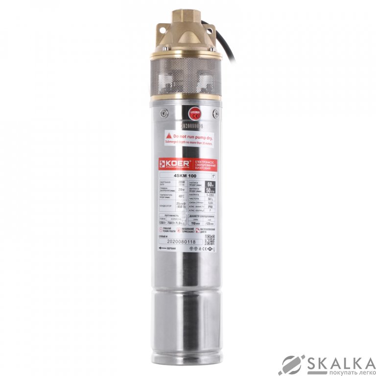 На фото Насос скважинный вихревой с пультом KOER 4SKM-100 (KP2666)