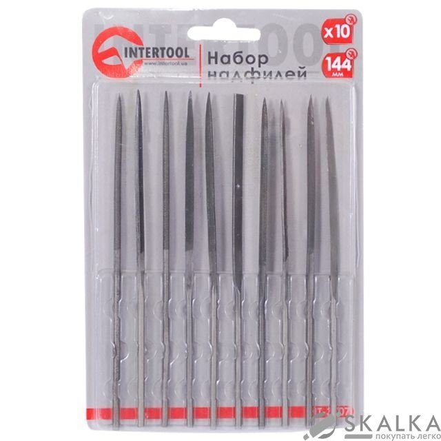 Набор надфилей Intertool 10шт/упак, 140мм, без ручек (HT-3707) На фото Набор надфилей Intertool 10шт/упак, 140мм, без ручек (HT-3707)
