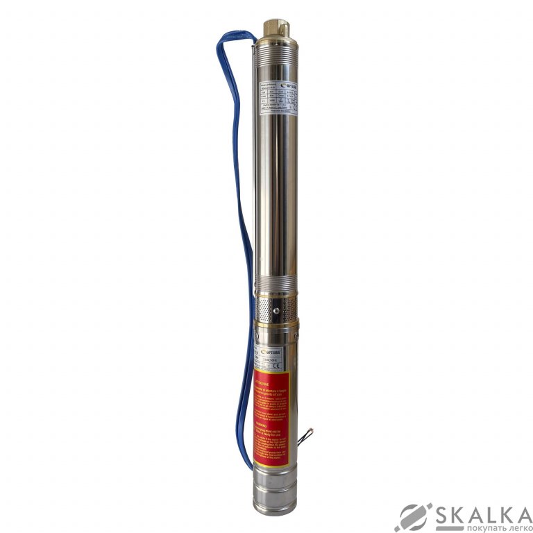 На фото Насос скважинный с пов уст к песку 3″ OPTIMA 3SDm1,8/11 0,25 кВт 45м + пульт + кабель 1,5м 