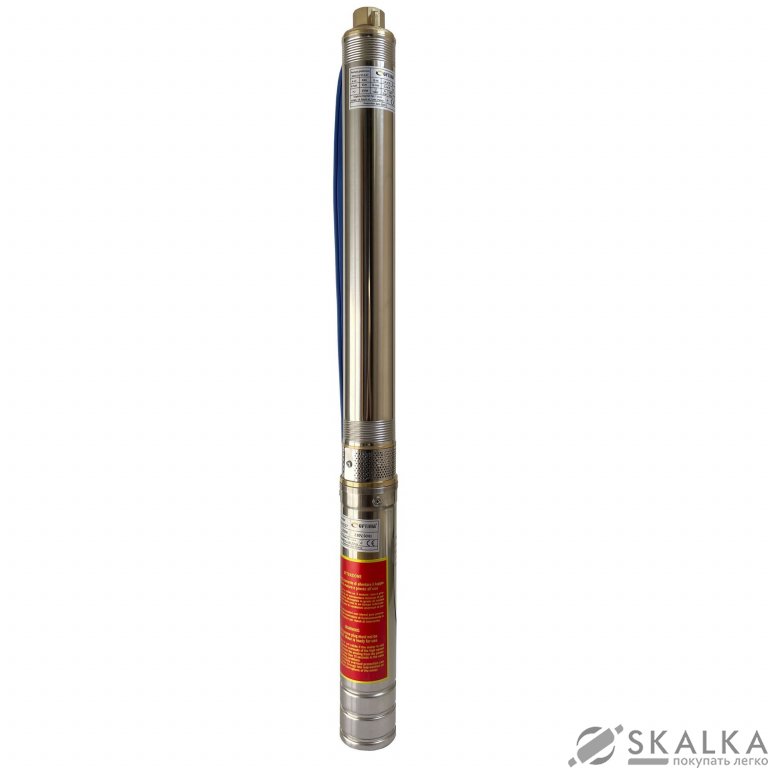 На фото Насос скважинный с пов уст к песку 3″ OPTIMA 3SDm1,8/15 0,37 кВт 61м + пульт + кабель 1,5м 