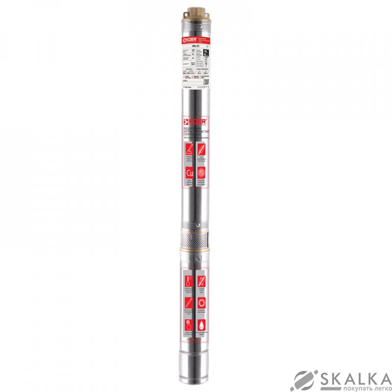 На фото Насос скважинный центробный KOER 3SDM 2/21 + пульт (KP2618)